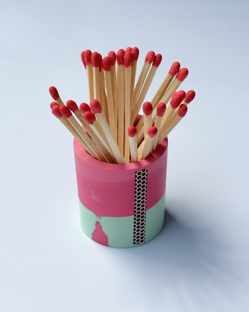 Pojemnik na zapałki - Truskawkowo-miętowy