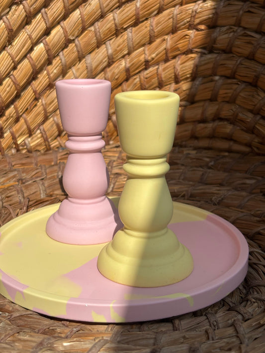 Świecznik Lumiere - Różowy