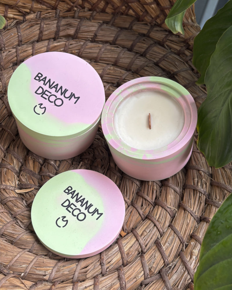 Świeca Sojowa Basic - GREEN FLORAL