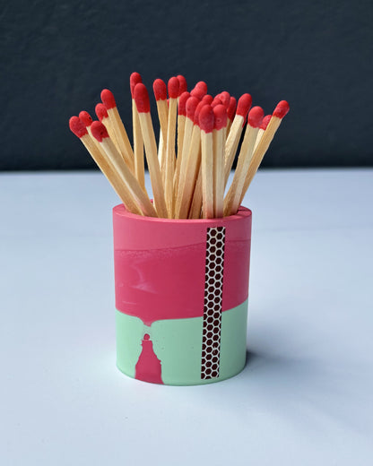 Pojemnik na zapałki - Truskawkowo-miętowy
