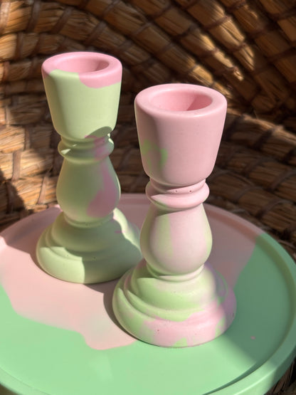 Taca dekoracyjna mała - Jasnozielony-różowy