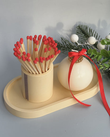 Pojemnik na zapałki - Bezowy